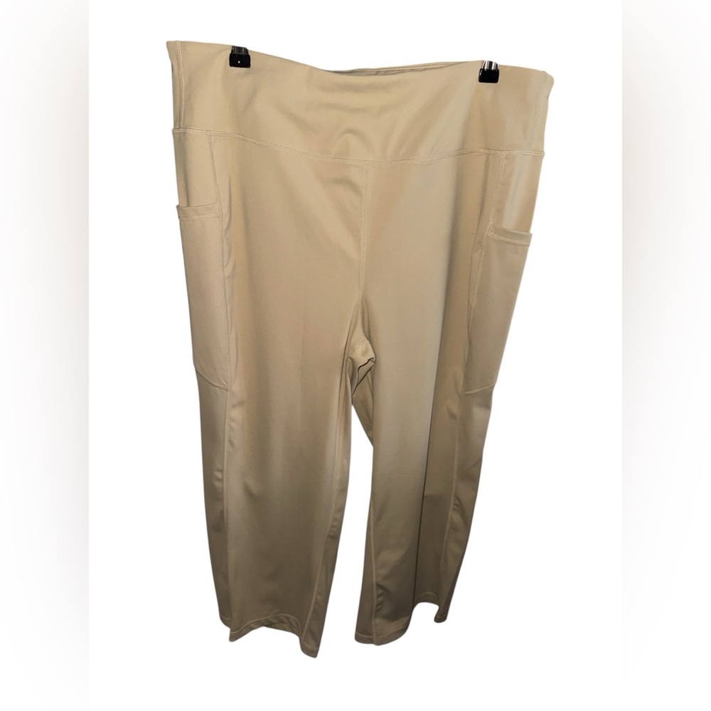 WILLIT Women's Cream Wide Leg Work Out Gym Pants Activewear with Pockets XXL